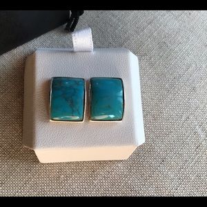 WK ( Whitney Kelly) Turquoise and sterling silver earrings